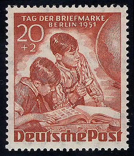 81 Tag der Briefmarke 1951, 20+2 Pf postfrisch **
