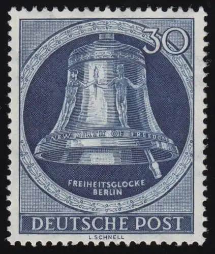 85 Glocke II (Klöppel rechts) 30 Pf postfrisch **