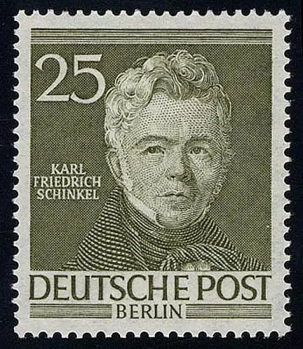 98 Schinkel 25 Pf, ** postfrisch
