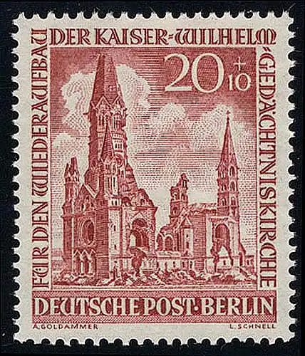 108 Kaiser-Wilhelm-Gedächtniskirche 20+10 Pf **