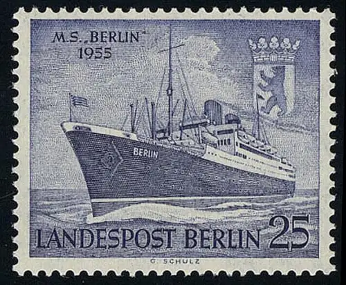 127 Taufe des Motorschiffes BERLIN 25 Pf, postfrisch **