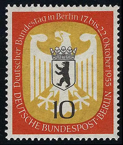 129 Bundestag Berlin 10 Pf ** .