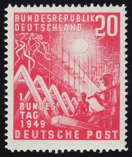 112 Bundestag 20 Pf post-fraîchissement **