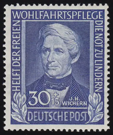 120 Johann Hinrich Wichern 30+15 Pf, ** frais de port