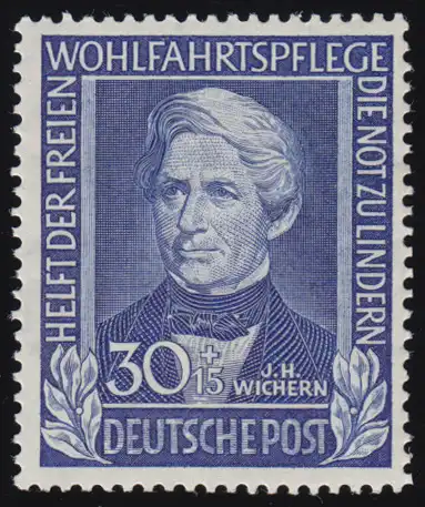 120 Johann Hinrich Wichern 30+15 Pf, ** postfrisch