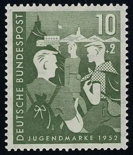 153 Bundesjugendplan 10+2 Pf, postfrisch **