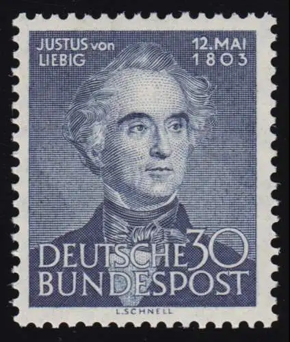 166 Justus von Liebig - Marke postfrisch ** geprüft BPP