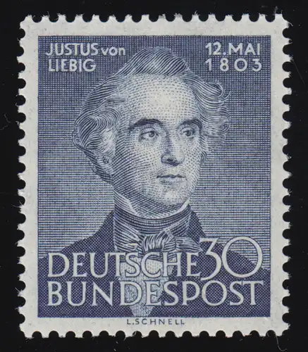166 Justus von Liebig - marque post-freear ** examiné BPP
