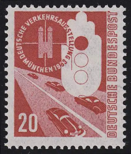 169 Verkehrsausstellung 20 Pf ** postfrisch