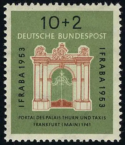 171 IFRABA 1953 10+2 Pf ** geprüft BPP