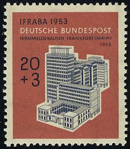 172 IFRABA 1953 20+3 Pf, ** geprüft BPP