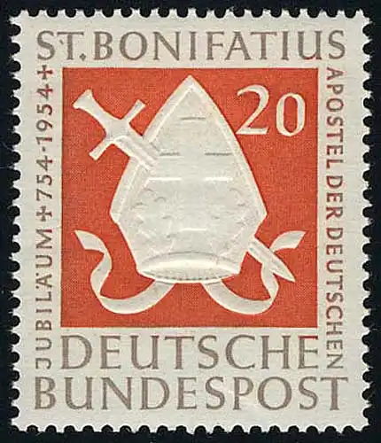 199 hl. Bonifatius - Marke ** postfrisch