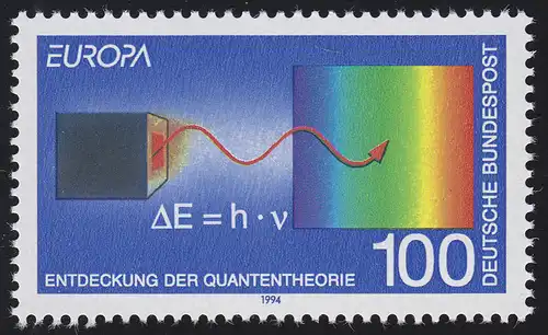 1733I Europe/ CEPT 100 Pf Théorie quantique Max Planck, Type I, **