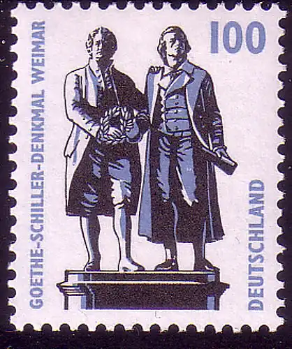 1934A Sehenswürdigkeiten 100 Pf Goethe-Schiller-Denkmal Weimar, **