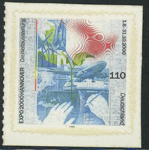 2112 EXPO 2000 Hannover SELBSTKLEBEND aus MH 40, **