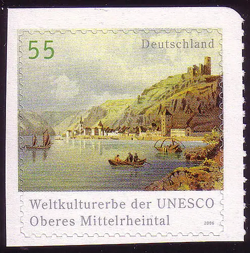 2537 Mittelrheintal SELBSTKLEBEND aus MH 63, postfrisch **