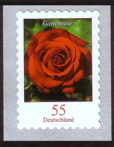 2675 Gartenrose SELBSTKLEBEND aus Rolle, postfrisch **