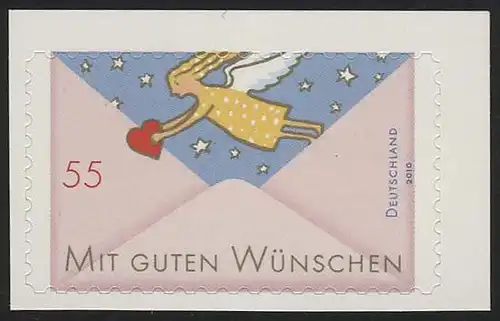 2828 Grußmarke Engel SELBSTKLEBEND aus Folienblatt 12, **