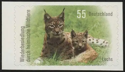 2921 Animaux sauvages: Lynx SANS-FIL en feuille 21, **