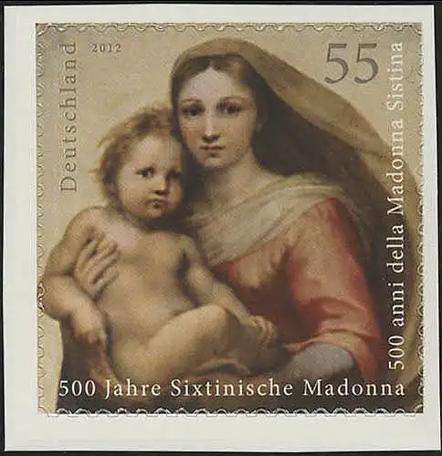 2965 Sixtinische Madonna SELBSTKLEBEND aus MH 90, **