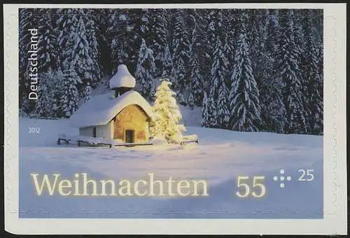 2966 Weihnachten 2012 SELBSTKLEBEND aus MH 91, ** postfrisch