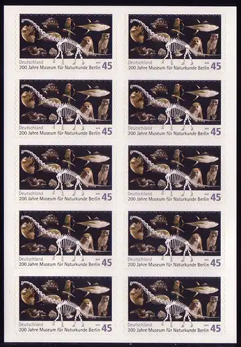 FB 5a Museum Berlin, feuille 10x2780 no 1620 03771, **