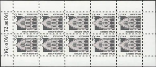 2197 SWK 720 Pf / 368 Cent Mairie Hildesheim - Bogen 10 **