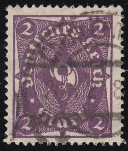 224a Posthorn einfarbig 2 M O geprüft