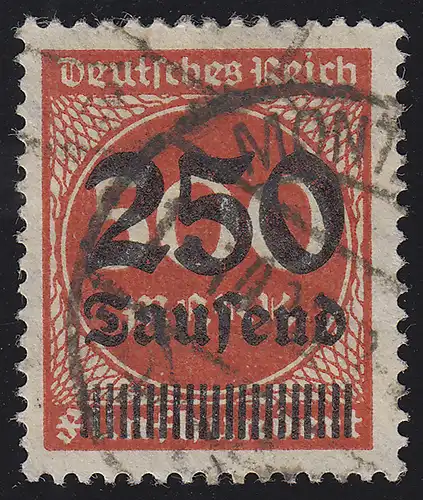 296 Ziffern im Kreis 250 Tsd auf 500 M zinnober O geprüft