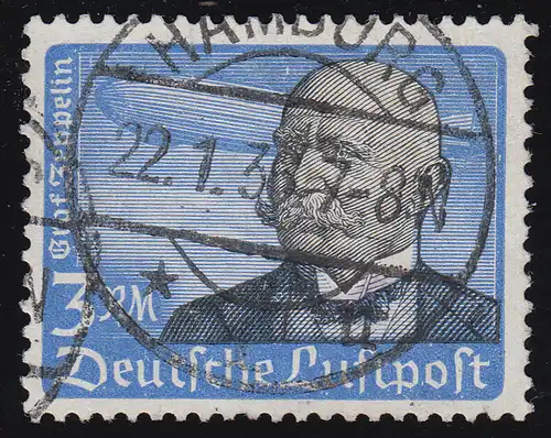 539x Flugpostmarke 1934 3 RM, O gestempelt