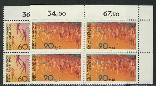 645-646 Sporthilfe 1981, E-Vbl o.r. Satz **