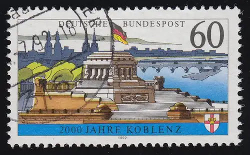 1583y Koblenz, mit Fluoreszenz, gestempelt