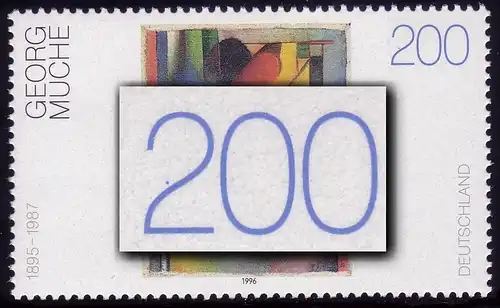 1844 Muche avec PLF: tache bleue sur la 2 des 200, champ 2 **