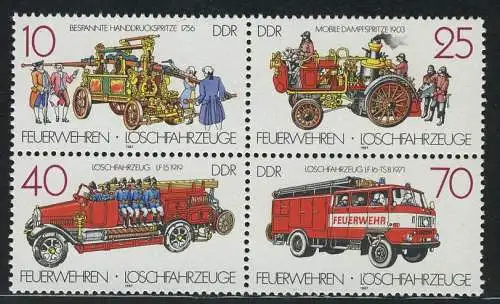 3101-3104 Feuerwehr-Viererblock 1987, postfrisch