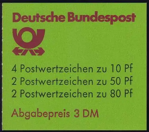 24iK2 MH BuS 1982 - mit PLF II fehlende Punkte, Feld 4 postfrisch **