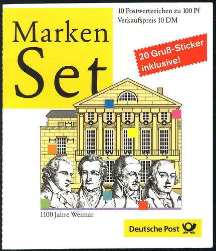 38 MH Weimar, feuille de feuille ci-dessous non danche **
