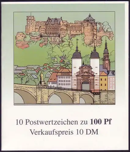 33V MH Heidelberg PLF 1868 V: cheminée rouge, champ 10 **