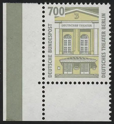 1691 SWK 700 Pf Ecke ul MIT Naht ** postfrisch