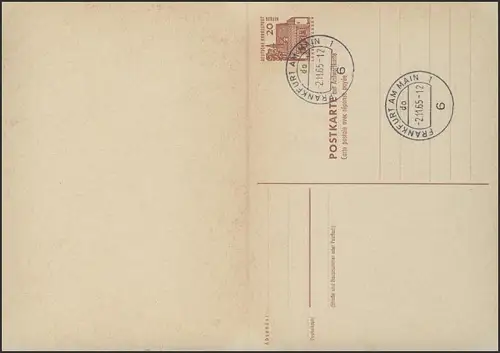 P 67 - Constructions 20/20 Pf brun rouge avec VS-O Francfort/Main