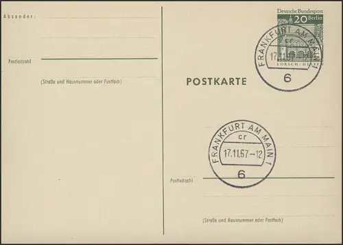 P 71 - Bauten 20 Pf, VS-O Frankfurt/Main