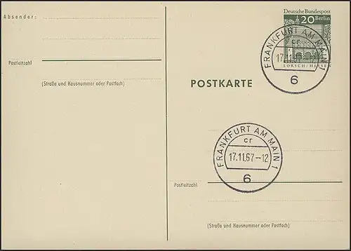 P 71 - Constructions 20 Pf, VS-O Francfort/Main