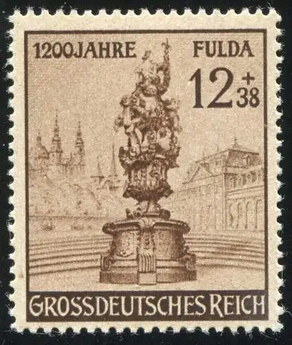 886II Fulda 1944 mit PLF II oben gebrochenes S, Feld 11, **