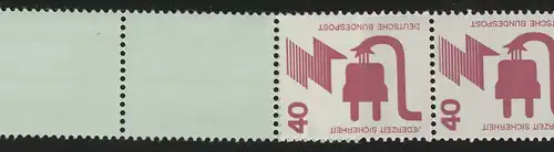 699a Accident noir n° 40 Pf, UC 5+4 200, ** turquoise clair