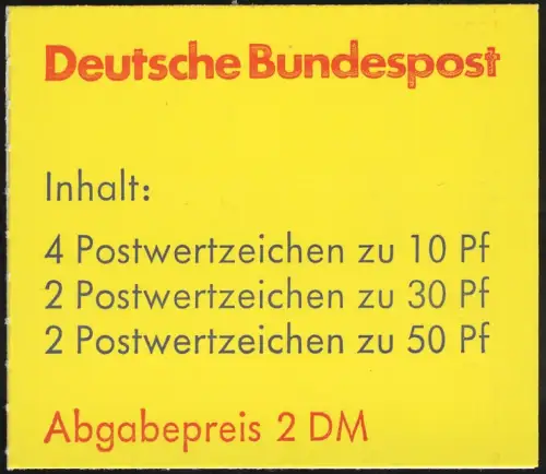 22Ir MH BuS 1980 Buchdruck - mit PLF IV, postfrisch **