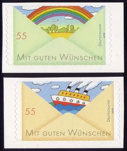 2848-2849 Grußmarken Schiff und Regenbogen aus Folienblatt 13, Satz **
