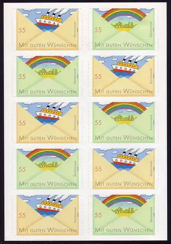 FB 13 Marques de voeux 2011, feuille 5x2848-2849, **