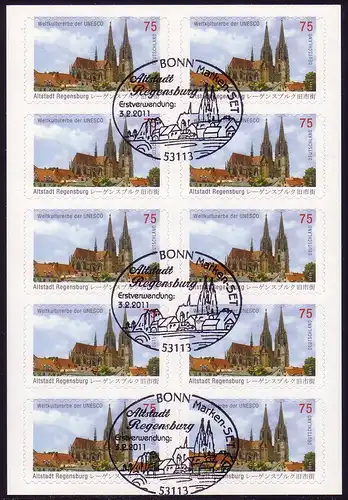 FB 14a UNESCO Regensburg, feuille 10x2580, numéro de produit: 1620 20111, EV-O Bonn