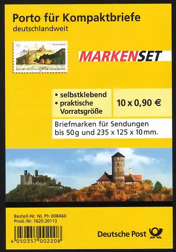 FB 16 Werratal, Folienblatt 10x2856, EV-O Bonn 