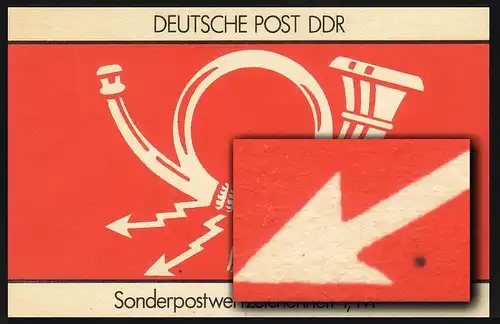 SMHD 31a Brieftauben 1987 mit DDF auf 4.DS: schwarzer Punkt am Pfeil, **