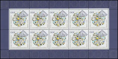 1911 Edelsteinregion - 10er-Bogen mit PLF IV, Feld 7 **